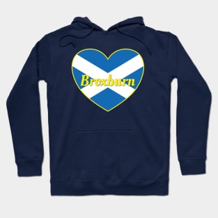 Broxburn Scotland UK Scotland Flag Heart Hoodie